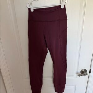 Lululemon Athletica Burgundy Leggings